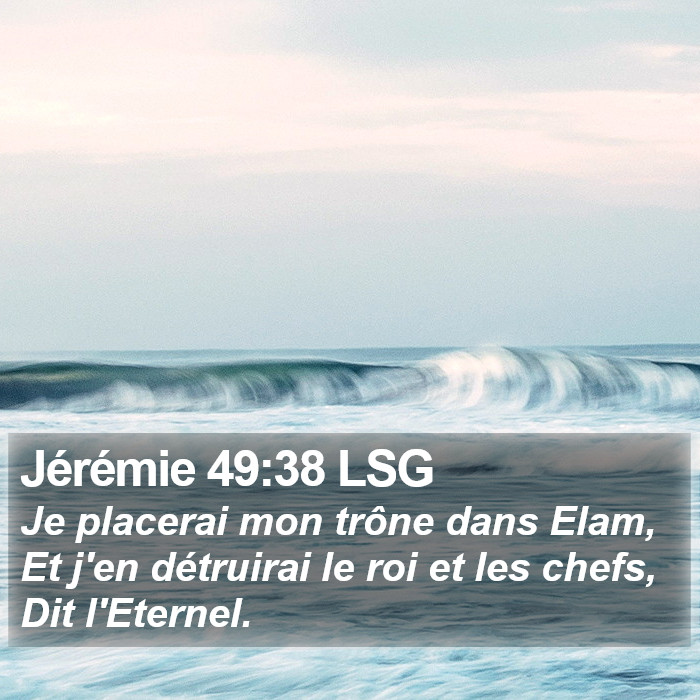 Jérémie 49:38 LSG Bible Study