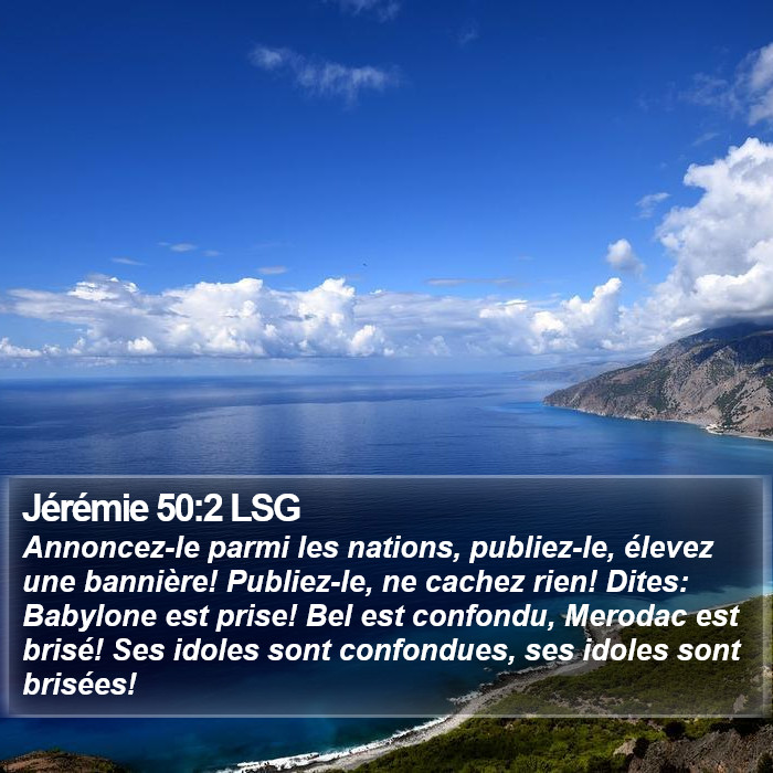 Jérémie 50:2 LSG Bible Study