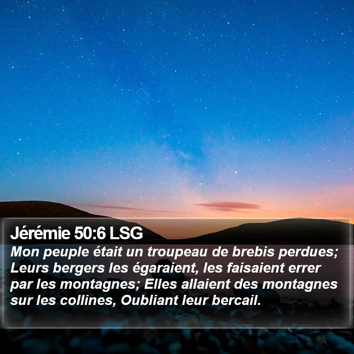 Jérémie 50:6 LSG Bible Study