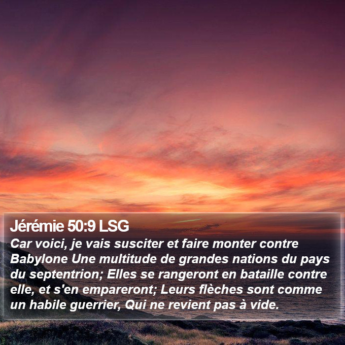 Jérémie 50:9 LSG Bible Study