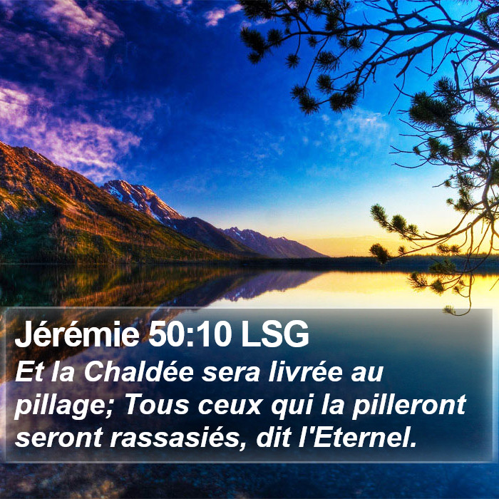 Jérémie 50:10 LSG Bible Study