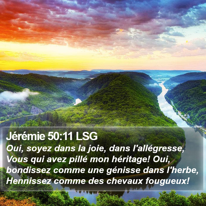 Jérémie 50:11 LSG Bible Study