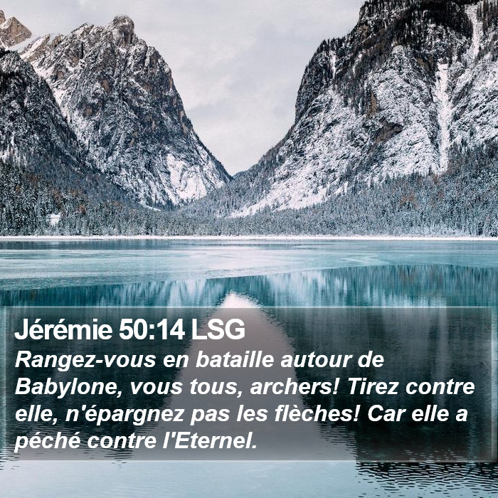 Jérémie 50:14 LSG Bible Study