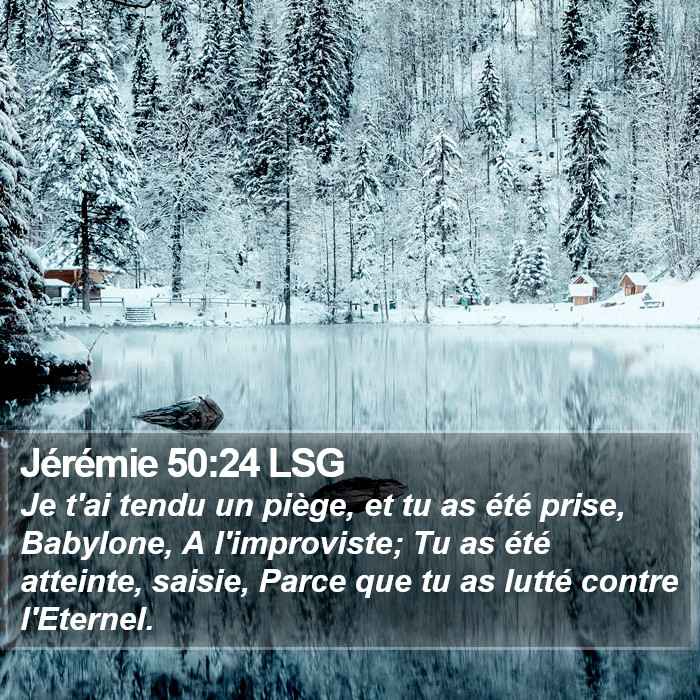 Jérémie 50:24 LSG Bible Study