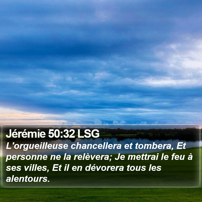 Jérémie 50:32 LSG Bible Study