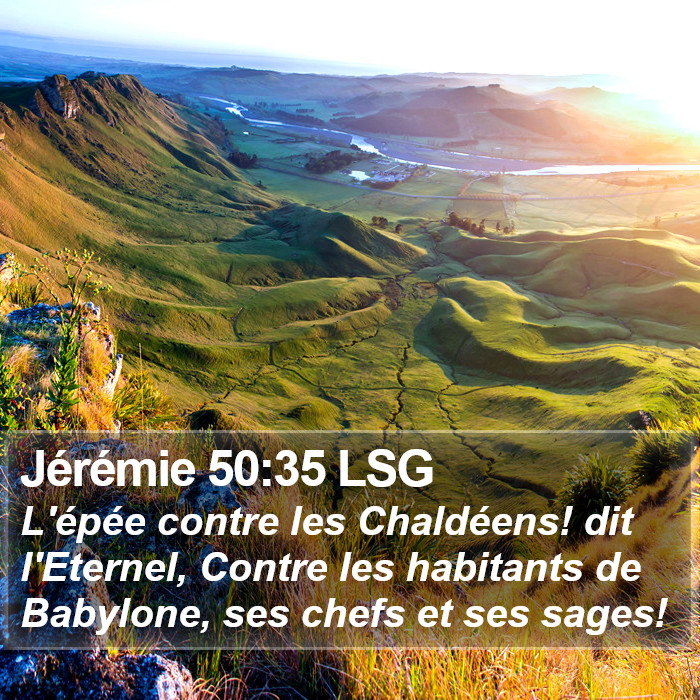 Jérémie 50:35 LSG Bible Study