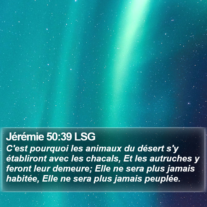 Jérémie 50:39 LSG Bible Study