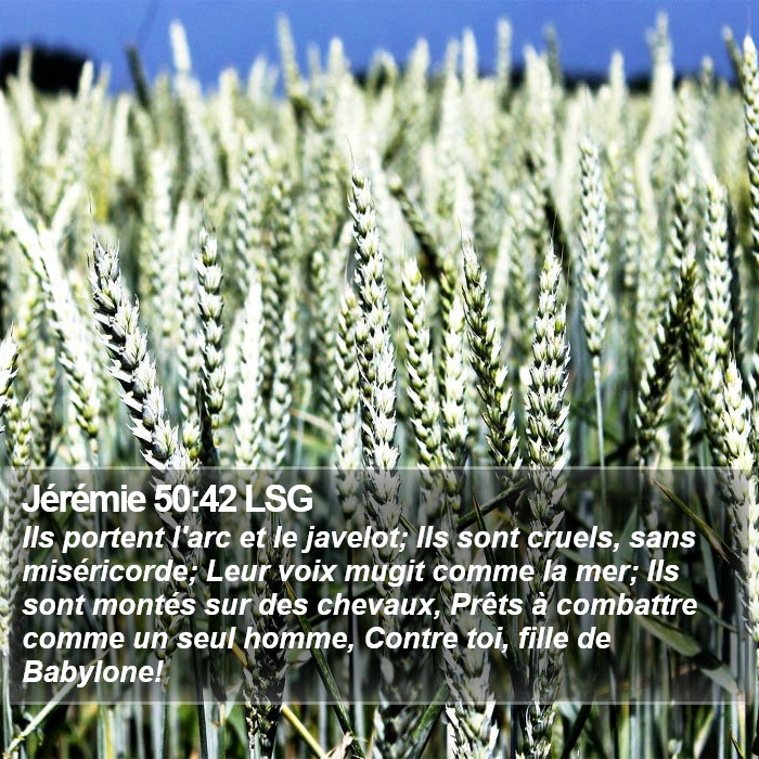 Jérémie 50:42 LSG Bible Study