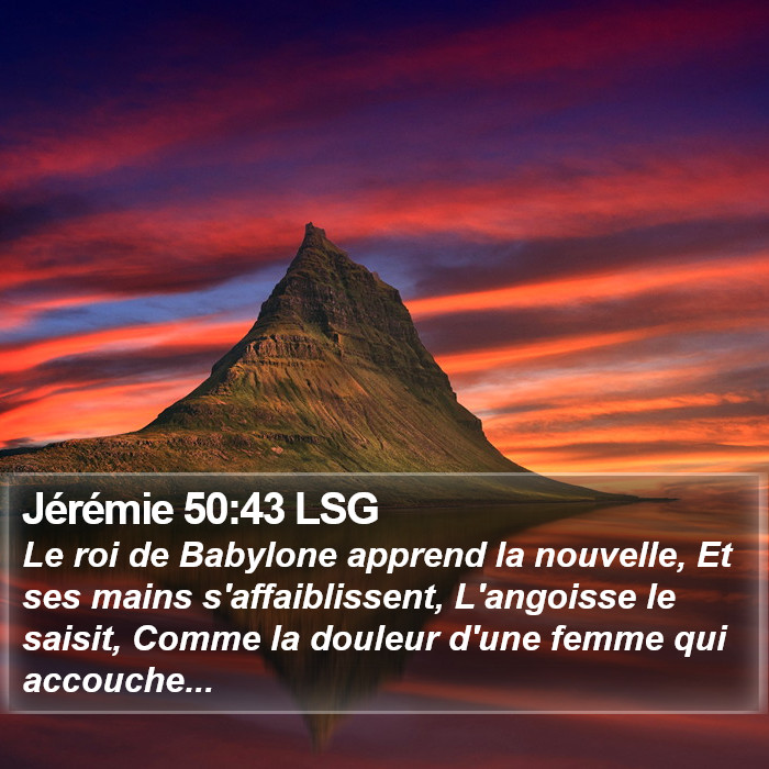 Jérémie 50:43 LSG Bible Study