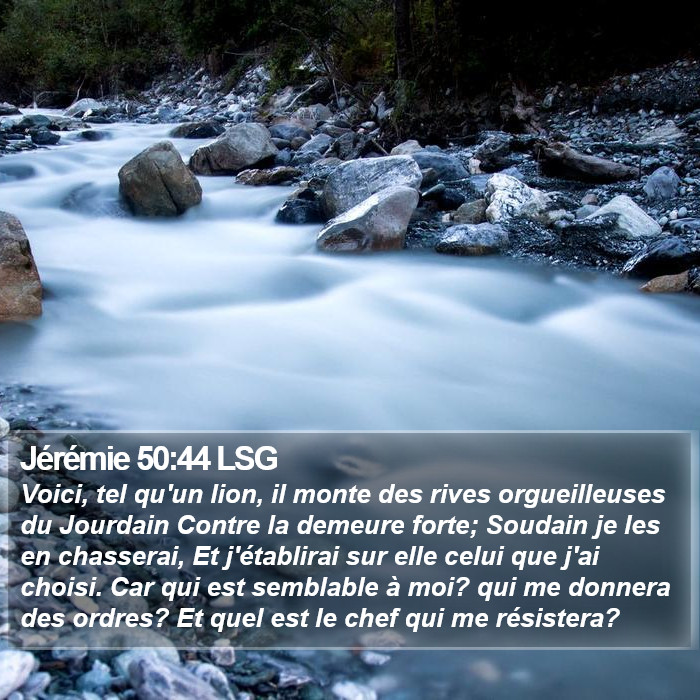 Jérémie 50:44 LSG Bible Study