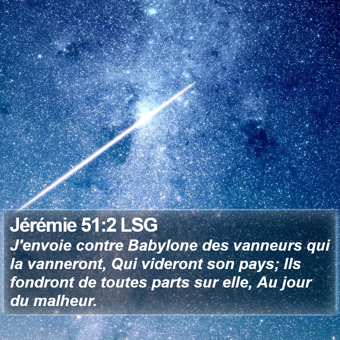 Jérémie 51:2 LSG Bible Study