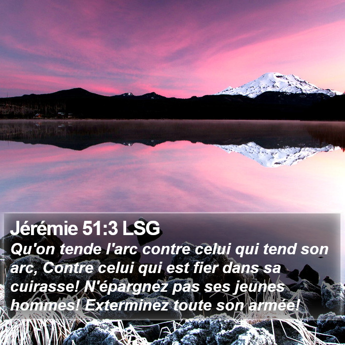 Jérémie 51:3 LSG Bible Study