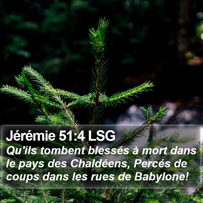 Jérémie 51:4 LSG Bible Study