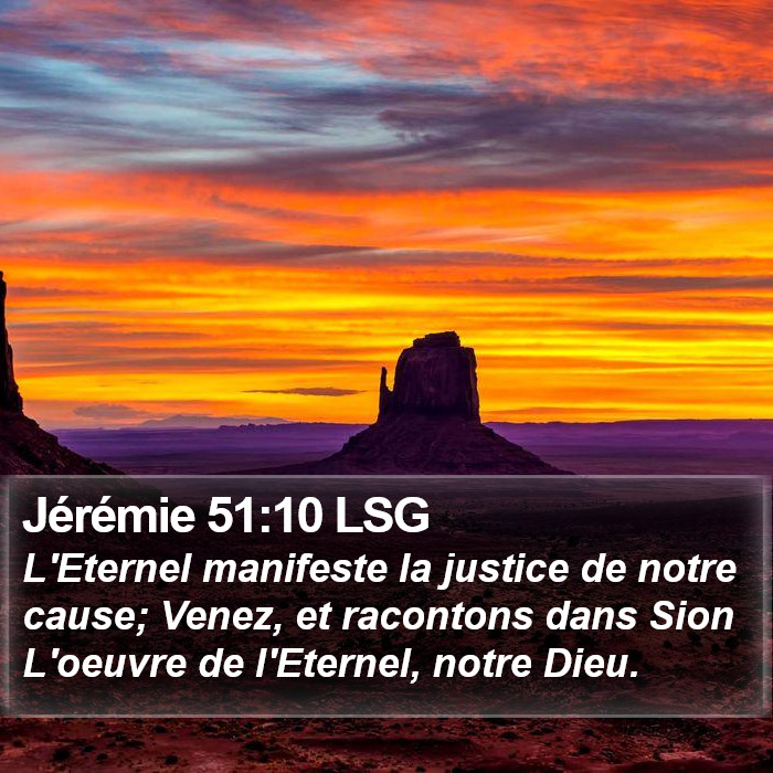 Jérémie 51:10 LSG Bible Study