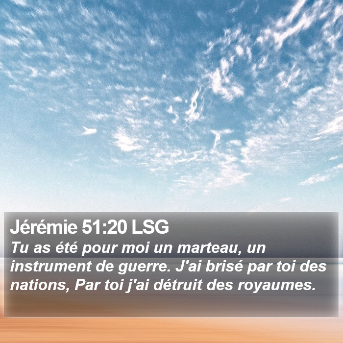 Jérémie 51:20 LSG Bible Study