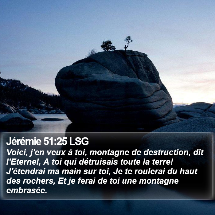 Jérémie 51:25 LSG Bible Study