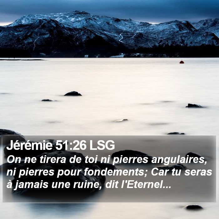 Jérémie 51:26 LSG Bible Study
