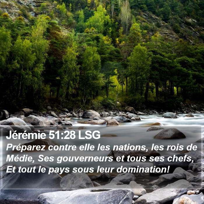 Jérémie 51:28 LSG Bible Study