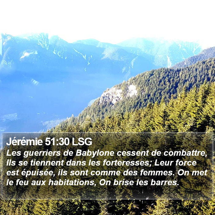 Jérémie 51:30 LSG Bible Study