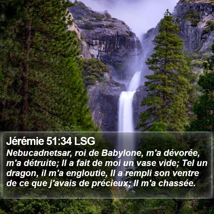 Jérémie 51:34 LSG Bible Study