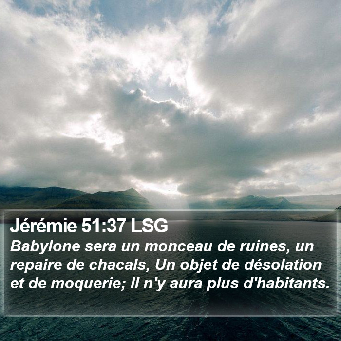 Jérémie 51:37 LSG Bible Study