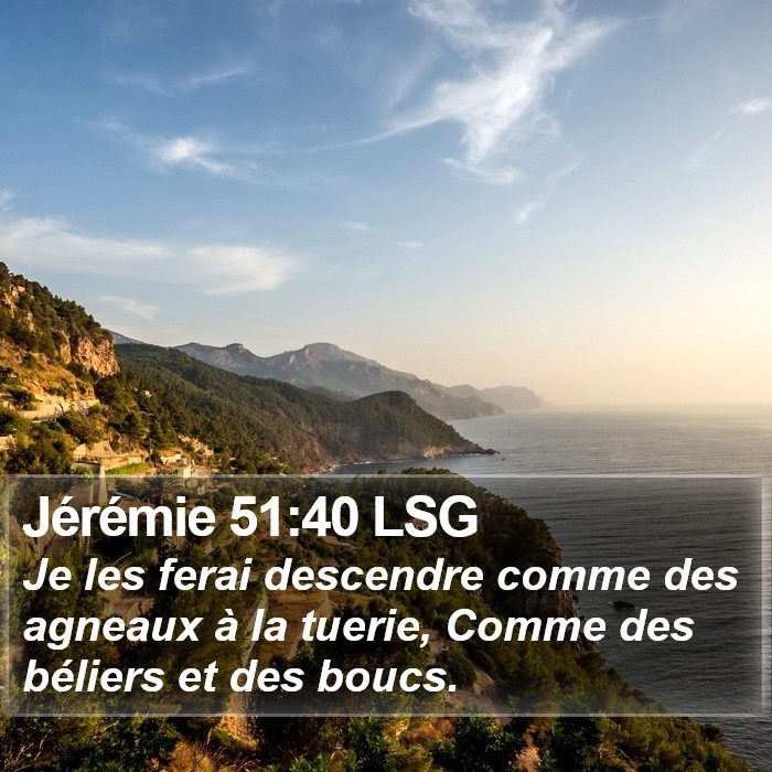 Jérémie 51:40 LSG Bible Study
