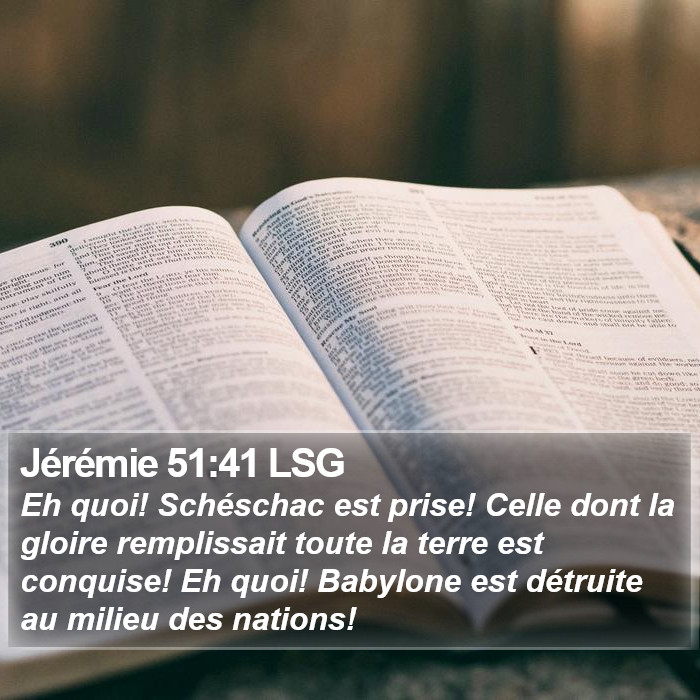 Jérémie 51:41 LSG Bible Study
