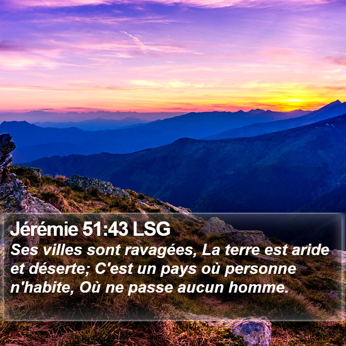 Jérémie 51:43 LSG Bible Study