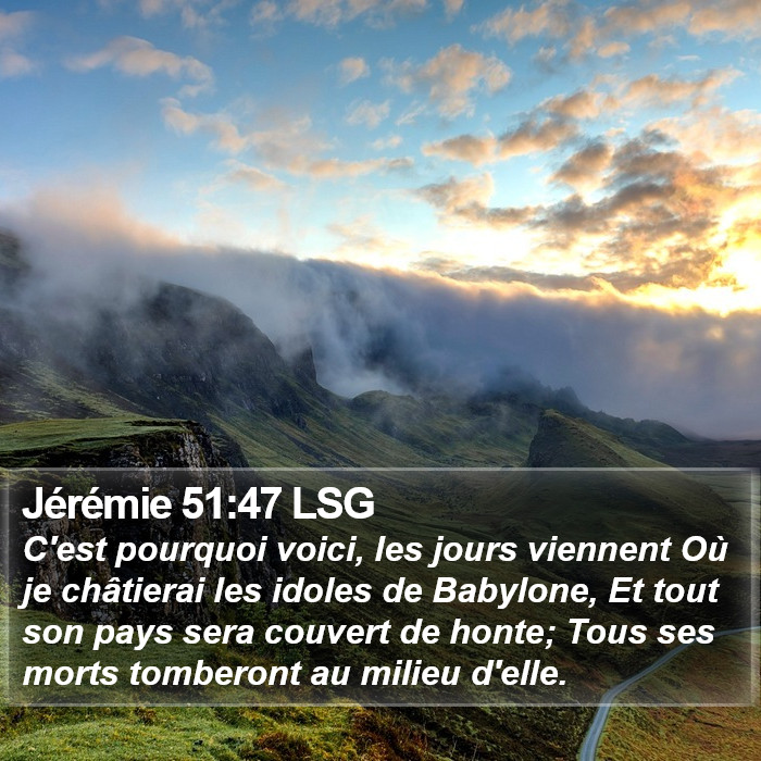Jérémie 51:47 LSG Bible Study