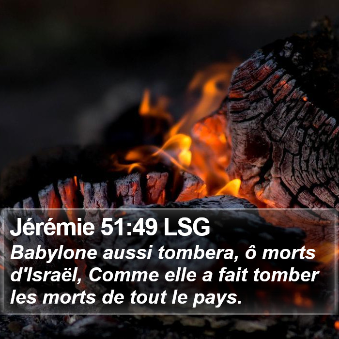 Jérémie 51:49 LSG Bible Study