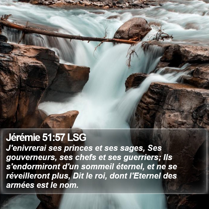 Jérémie 51:57 LSG Bible Study