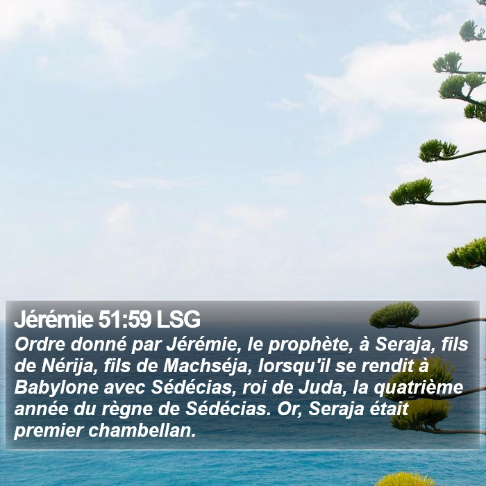 Jérémie 51:59 LSG Bible Study