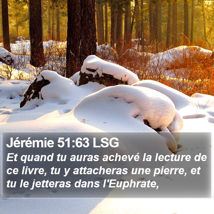 Jérémie 51:63 LSG Bible Study