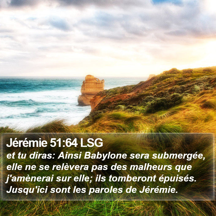 Jérémie 51:64 LSG Bible Study