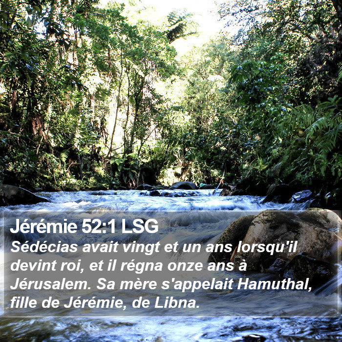 Jérémie 52:1 LSG Bible Study