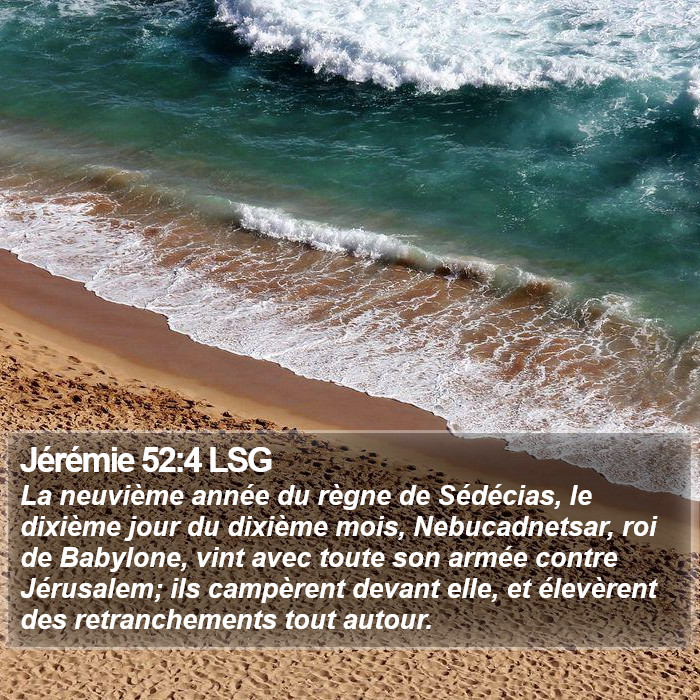 Jérémie 52:4 LSG Bible Study