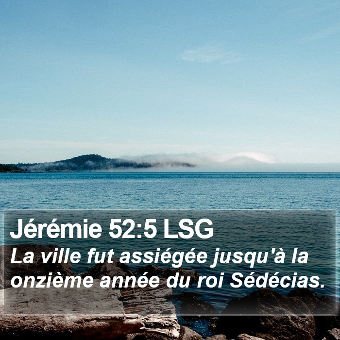 Jérémie 52:5 LSG Bible Study