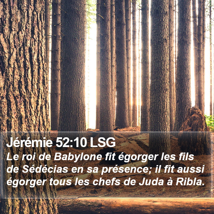 Jérémie 52:10 LSG Bible Study