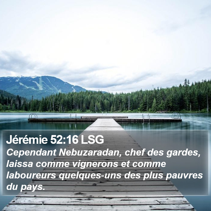 Jérémie 52:16 LSG Bible Study