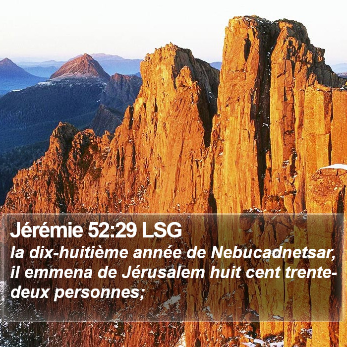 Jérémie 52:29 LSG Bible Study