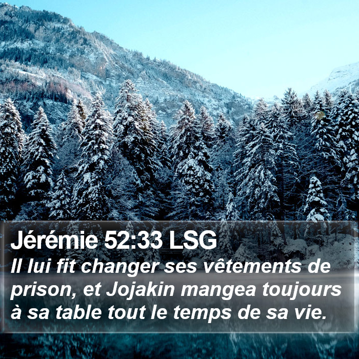 Jérémie 52:33 LSG Bible Study