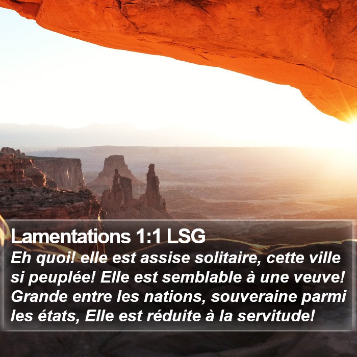 Lamentations 1:1 LSG Bible Study