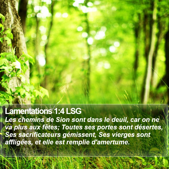 Lamentations 1:4 LSG Bible Study