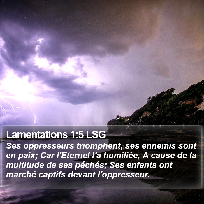 Lamentations 1:5 LSG Bible Study