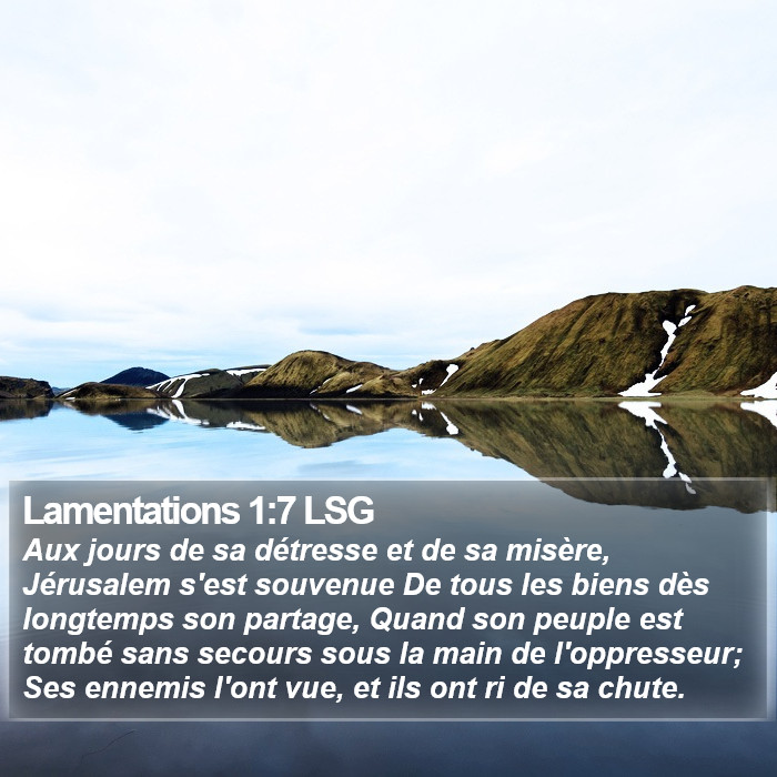 Lamentations 1:7 LSG Bible Study