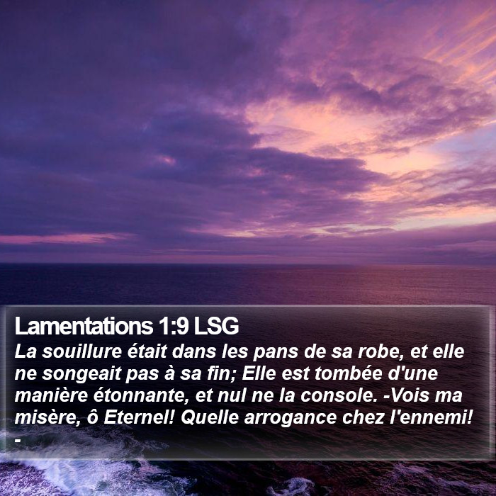 Lamentations 1:9 LSG Bible Study