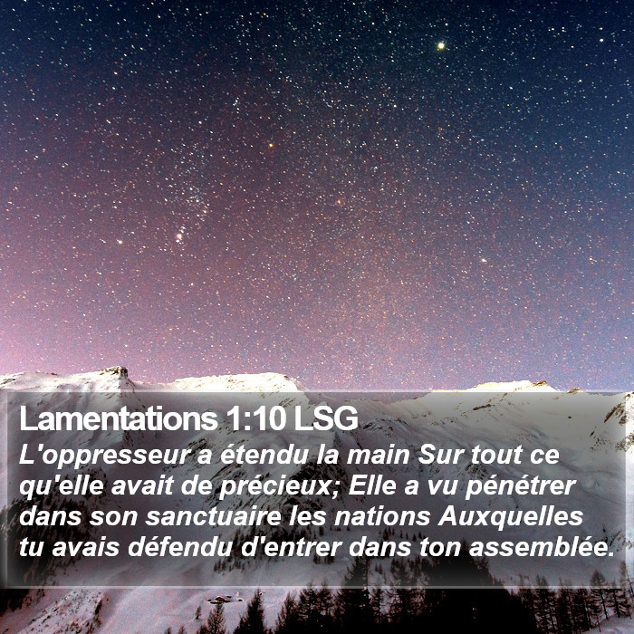 Lamentations 1:10 LSG Bible Study