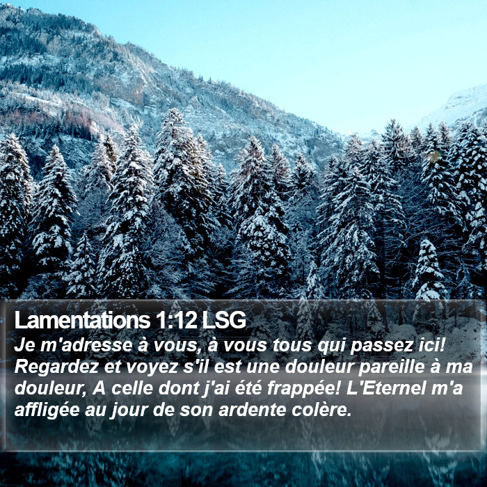 Lamentations 1:12 LSG Bible Study