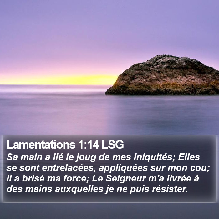 Lamentations 1:14 LSG Bible Study