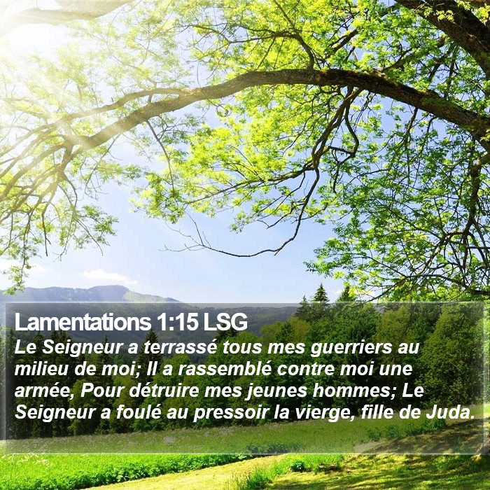 Lamentations 1:15 LSG Bible Study